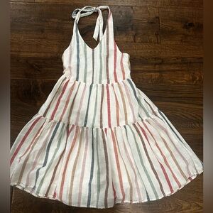 American Eagle Outfitters Multicolor Striped Halter Dress